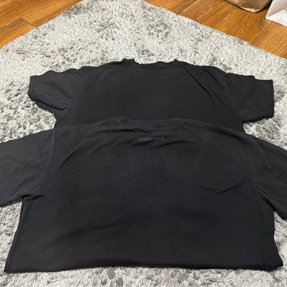 Fear Of God FOG Essentials Black 2 Pack T-Shirts BLACK XS - Picture 3 of 4